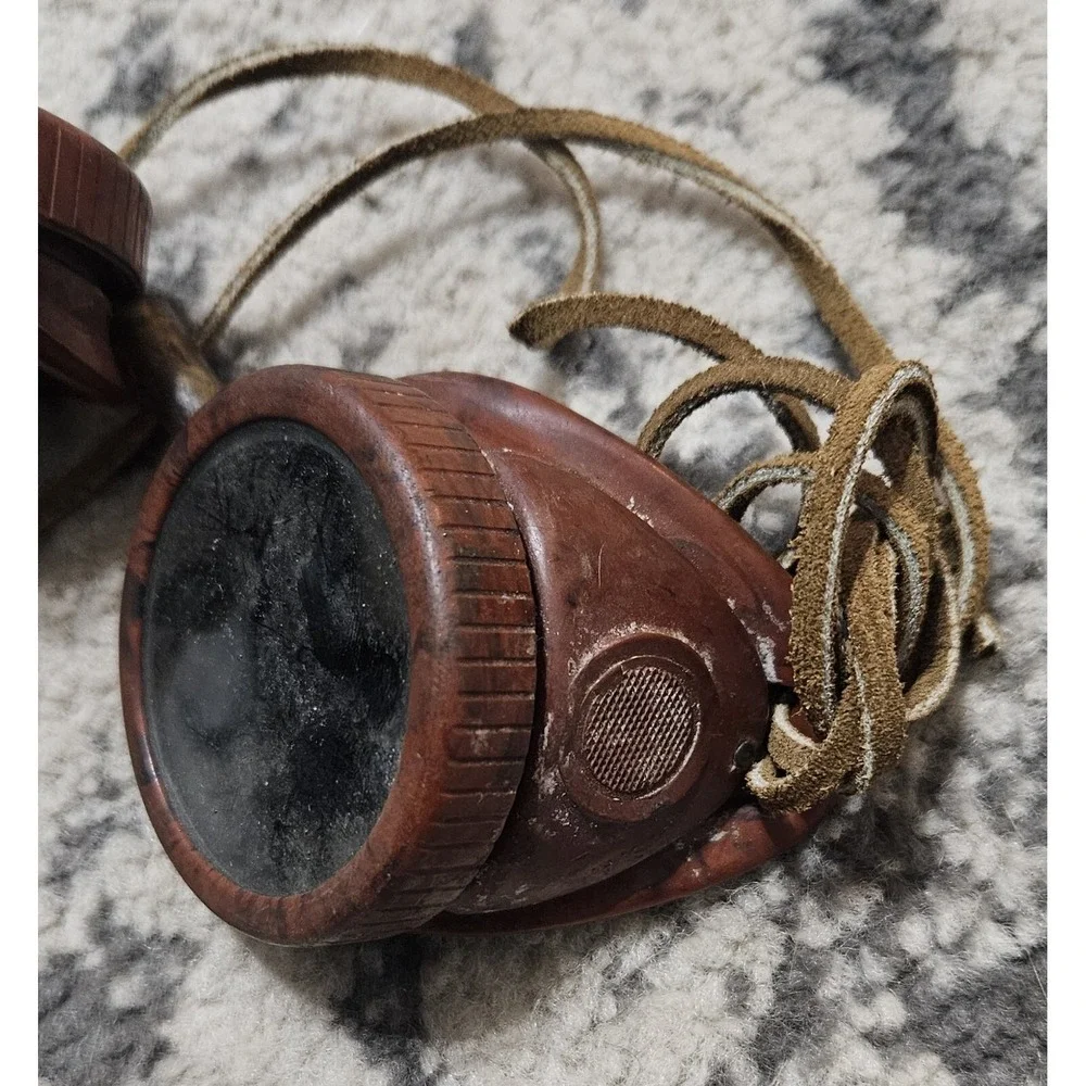 Vintage Bakelite Welding Goggles w/ Extra Lens Steampunk Cosplay